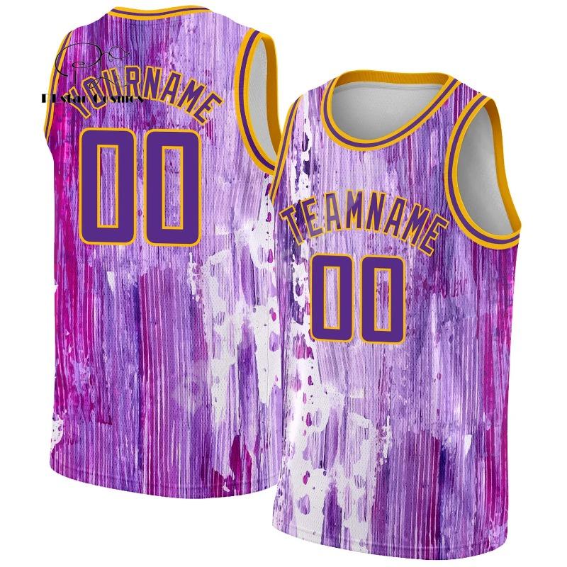 Free Custom Name Colorful Vintage Basketball Jersey Shirts Breathable Drop Shipping 3DPrint Summer Casual Tank Top Sleeveless