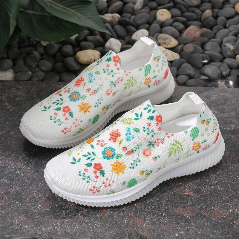 

Женская обувь, спортивная обувь, плетеная обувь Fly, женская обувь, большие размеры, туфли без застежек, повседневная обувь 42 белый