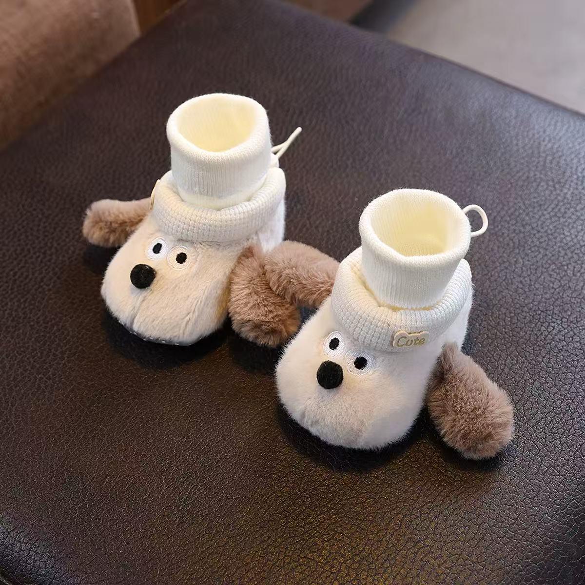 

Unisex Plush Pre-walking Winter Shoes for Babies 0-12 Months 13 cm