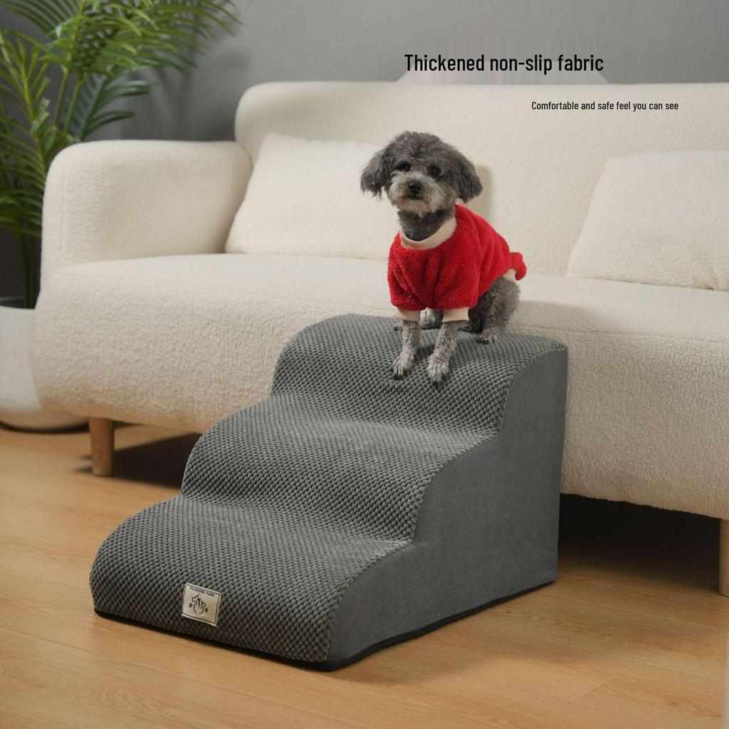 Washable Non-Slip Pet Stairs: Small Ramp for Dogs To Access Bed