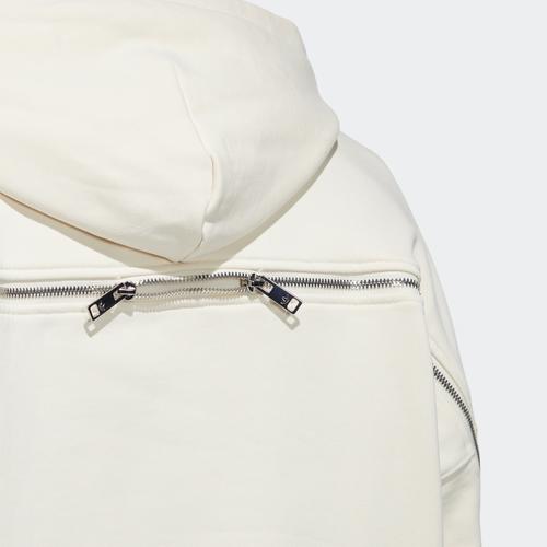 adidas Originals Solid Color Pullover Hoodie for Men, Yellow and White