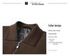 Men's Warm Lapel Duck Down Jacket - Tencel Knit Patchwork for Middle-Aged and Young