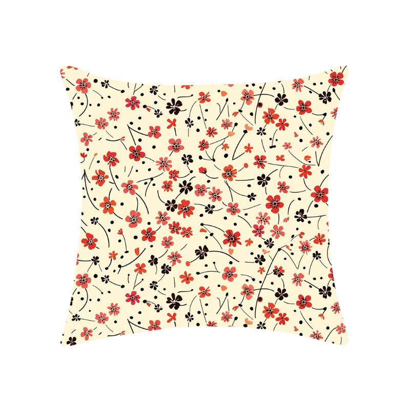 New Floral Floral Series Pillow Case Soft Car Home Decoration Bedroom Bedside Pillow Cushion Cover