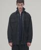 Wmc Asymmetrical Pocket Denim Shirt_Black