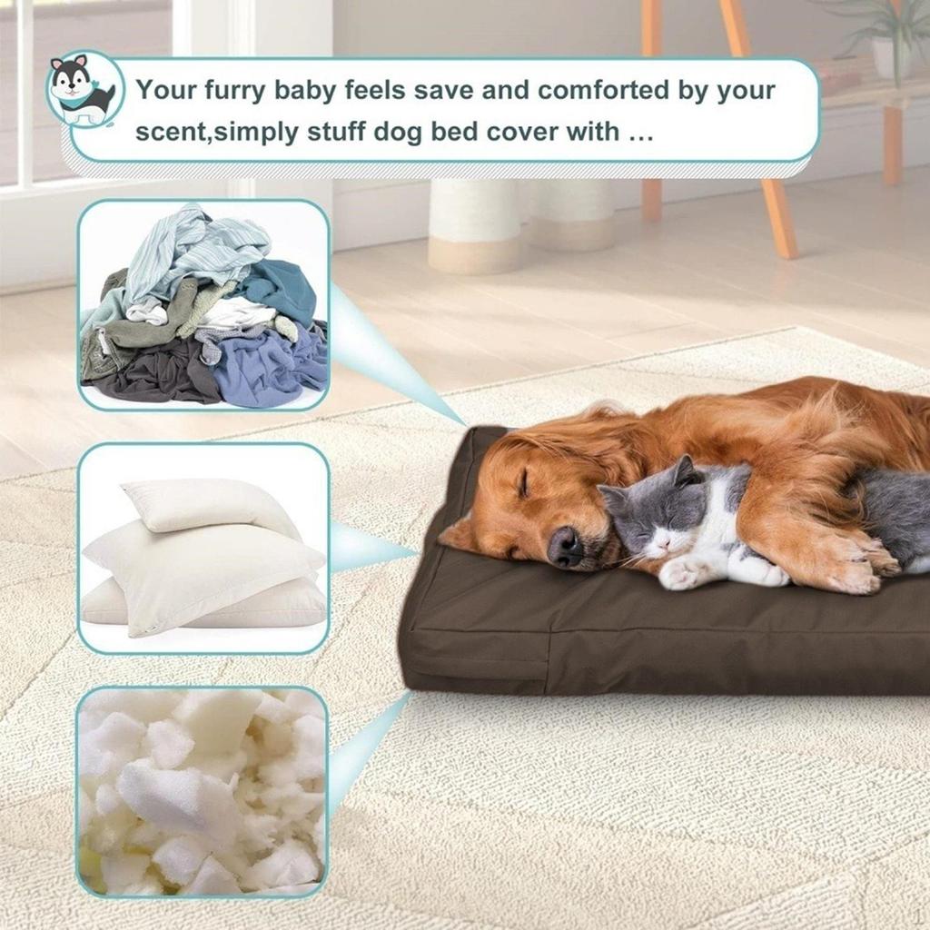 Dog Bed Cover Protection with Zipper, Cat Mat Cushion Cover, Crate Mattress