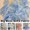 3Yard Glossy Big Wave Lace Trim Bright Silk Ruffle Fabric Applique DIY Cosplay Dance Perform Cosplay Sewing Accessories