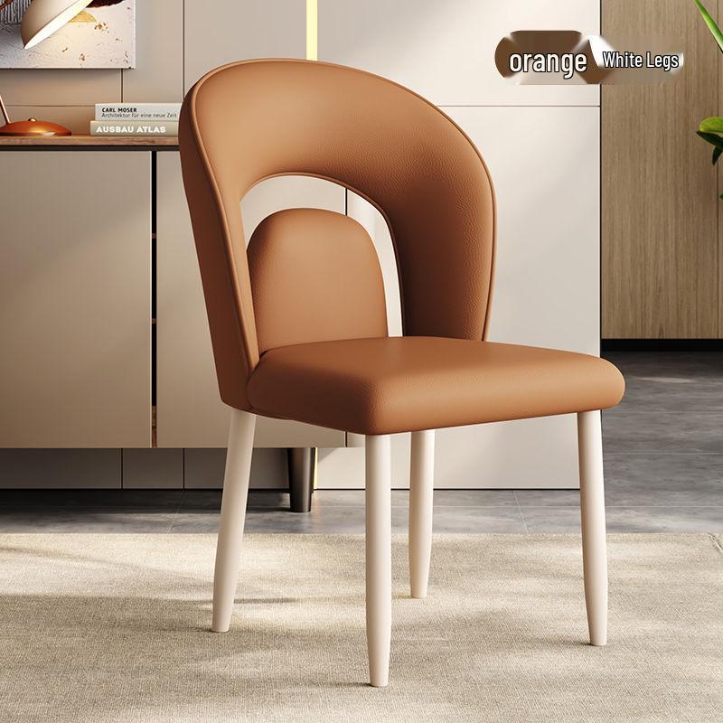 Italian Modern Minimalist Dining Chair, Light Luxury Casual for Dining Table, Hotel, or Mahjong with Backrest.