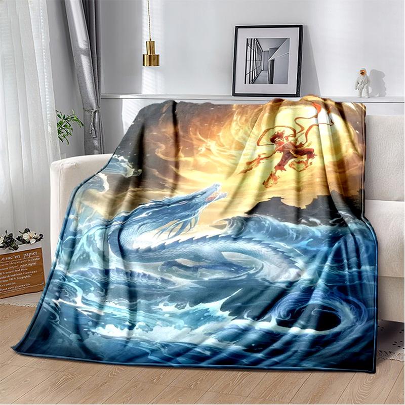 Nezha Flannel Office Student Nap Blanket: Winter Air Conditioning Sofa Picnic - Soft and Cozy Shawl Wrap