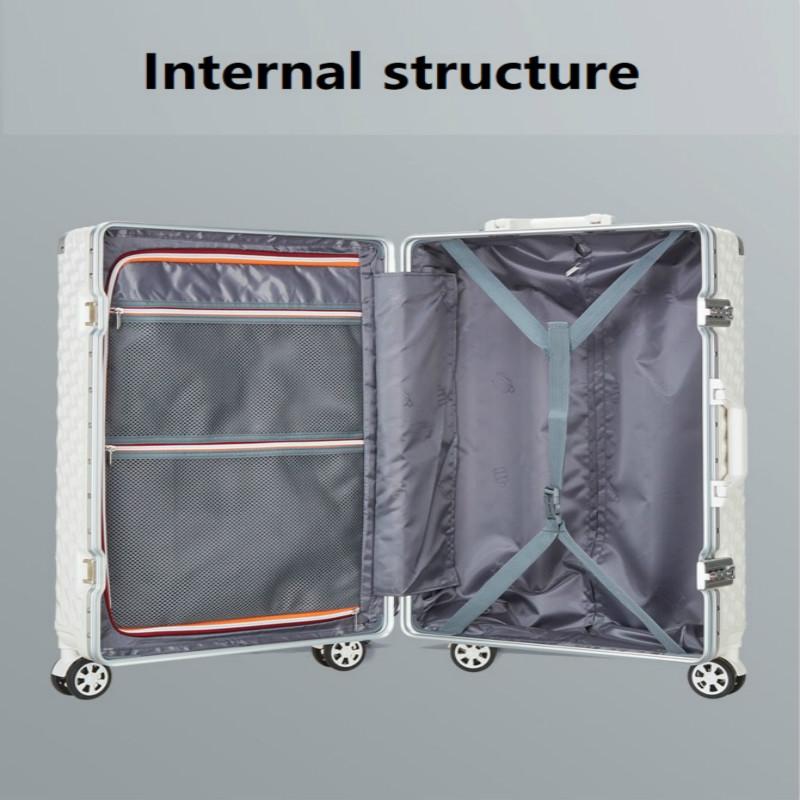 Maleta de equipaje de aleación de aluminio Maleta de negocios con ruedas 20  ''24'' 28 pulgadas Elegante y de alta calidad comprar a buen precio —  entrega gratuita, reseñas reales con fotos — Joom
