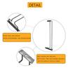 J1UL1N Large Stemware Wine Glass Hanger Rack Under Cabinet Kitchen Bar Storage Black Iron 17 Inch Set Of 2