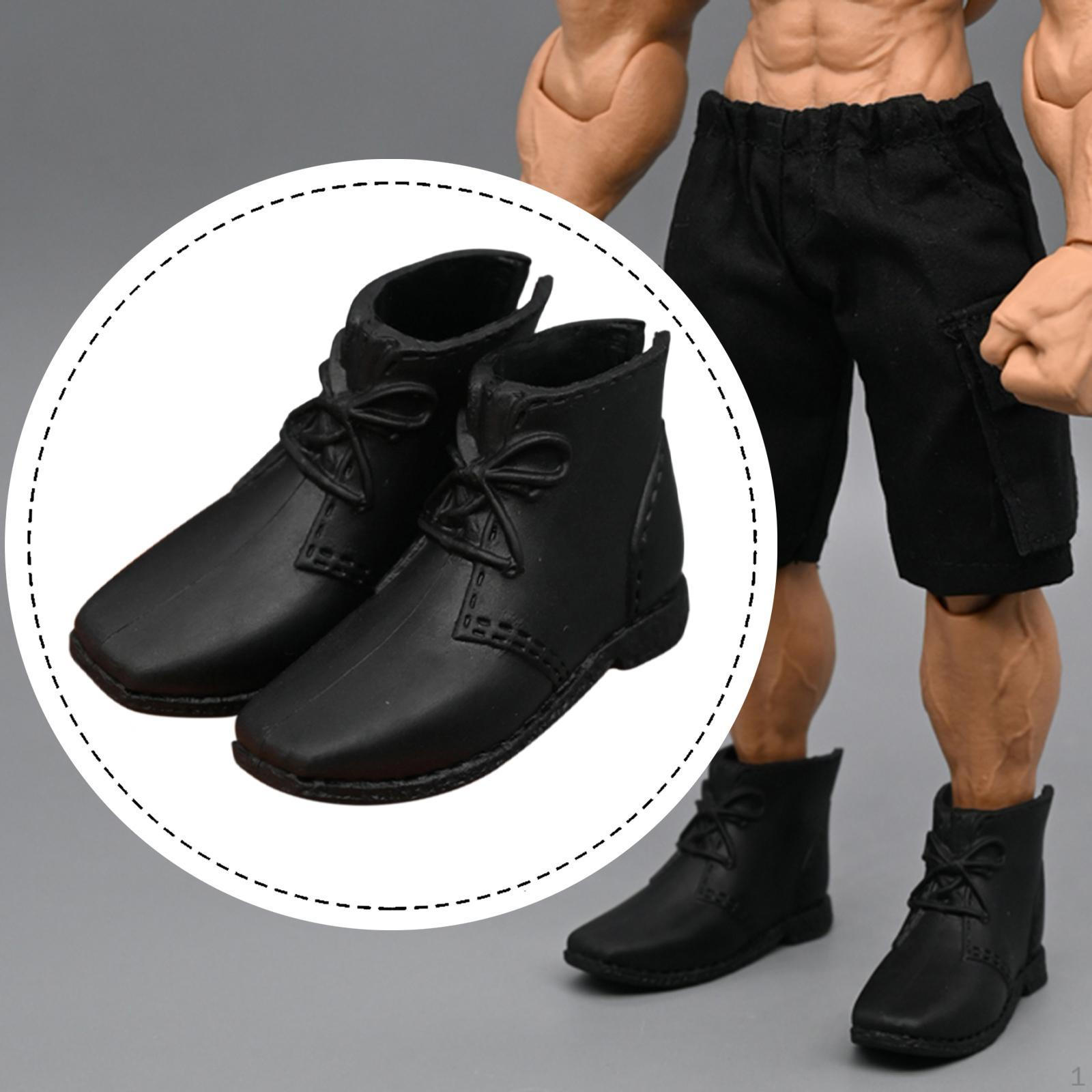 

Чоловіча Фігурка Взуття Сукня Фото Реквізит Мініатюрні Моделі Лялька Square Head