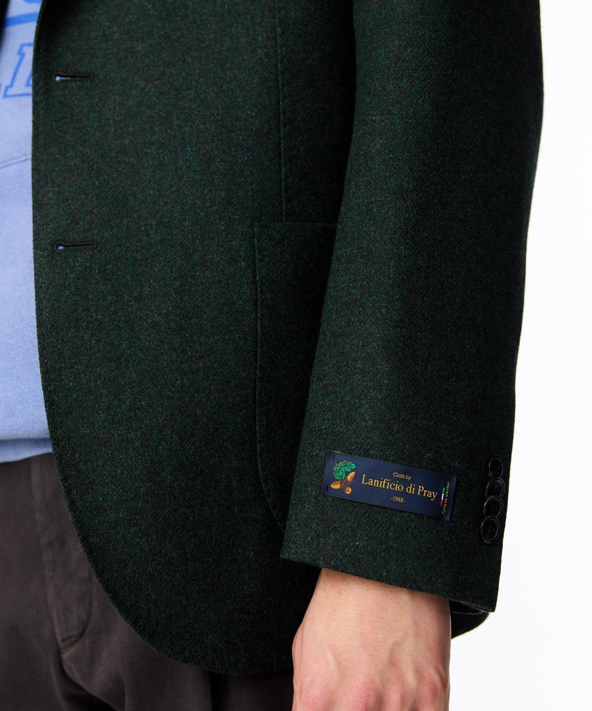 Man On The Boon Notched Lapel Wool Single Jacket_Melange Green 4714302012