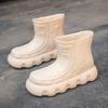 Platform Rain Shoes Women's Waterproof and Non-slip New Spring Fashion Outer Wear Water Shoes Women's Medium Rain Boots