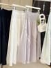 2026 Summer Tencel Cotton A-line Bowknot Skirt: Elastic Waist, Pleated, Mid-Length, Versatile, Women's Thin Fit