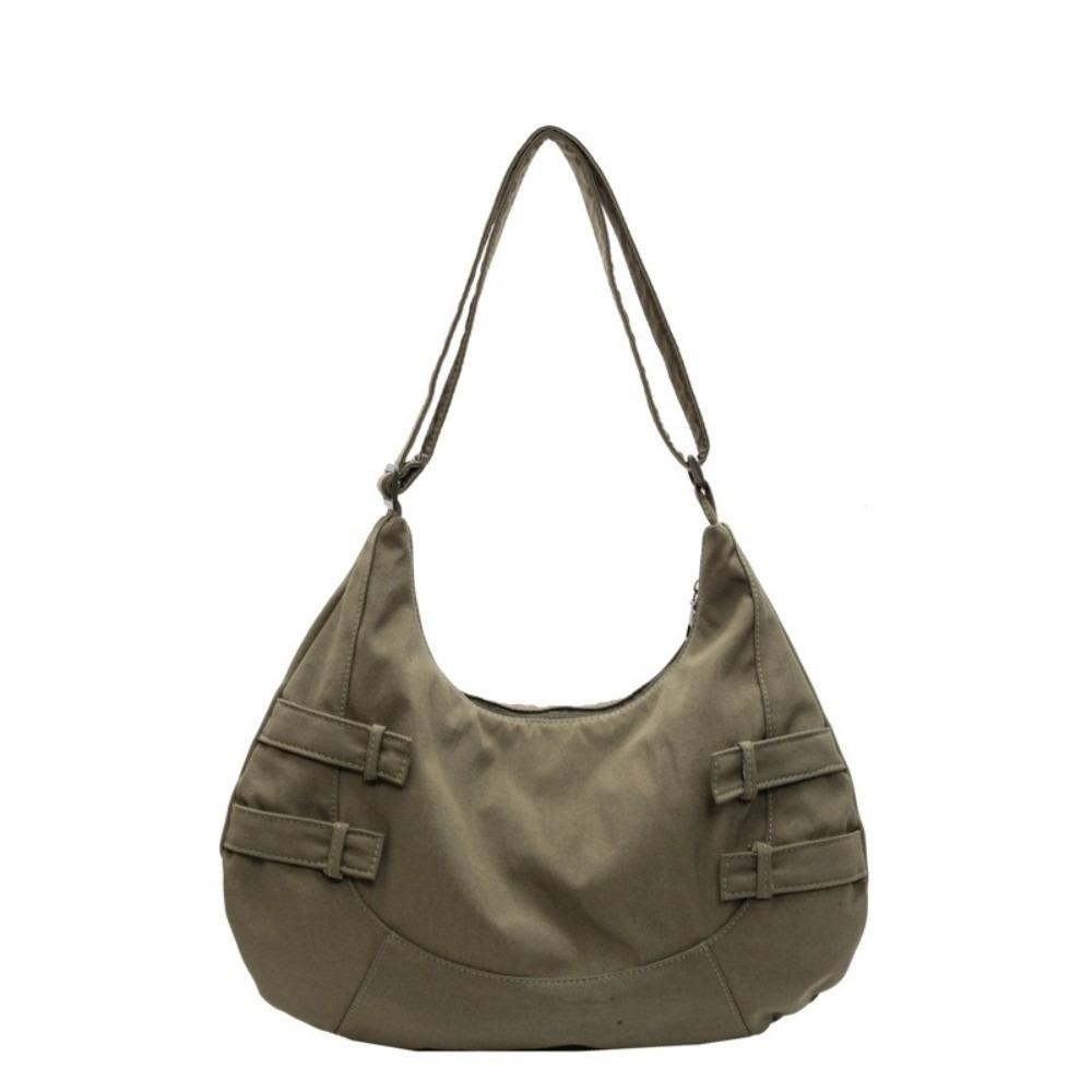 

Vintage Massenger Bags Solid Color Satchel Bags Trendy Leight Weight Tote Bag Commuting зелёный