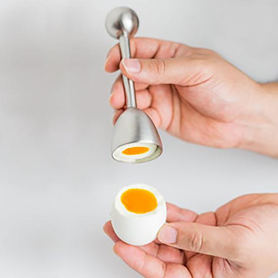 Stainless Steel Egg Opener Cracker Topper Separator Remover for Family Breakfast Egg