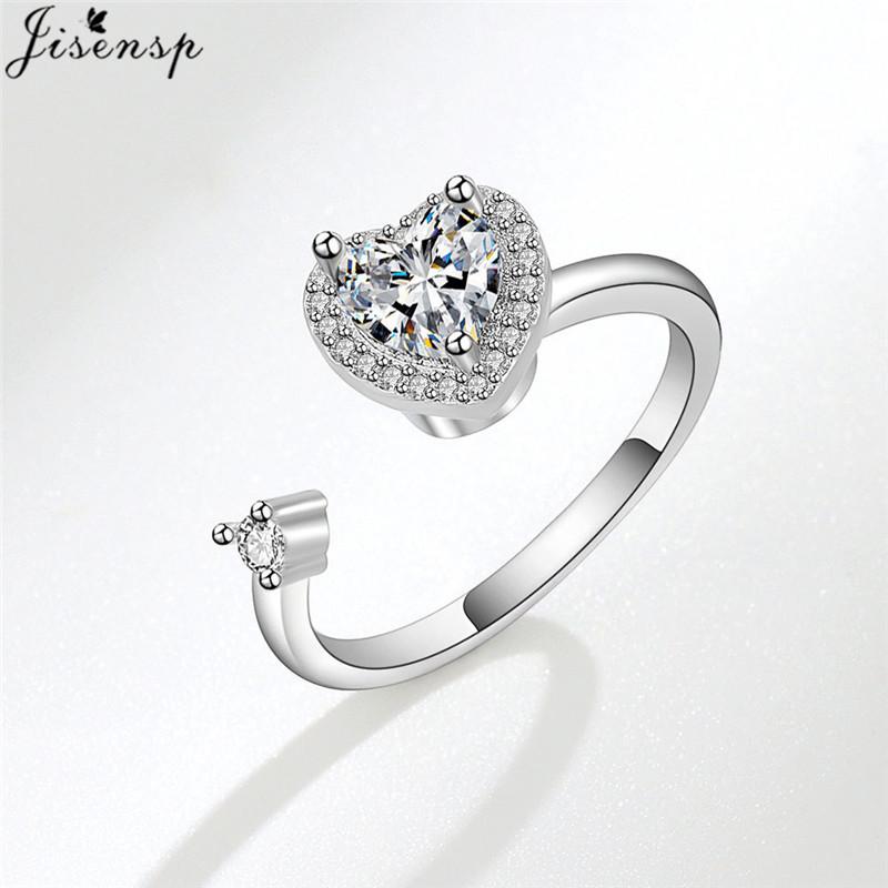 Luxury Anxiety Ring Fidget Spinner Ring for Women Crystal Flower Butterfly Animal Finger Ring Rotate Anti Stress Wedding Jewerly
