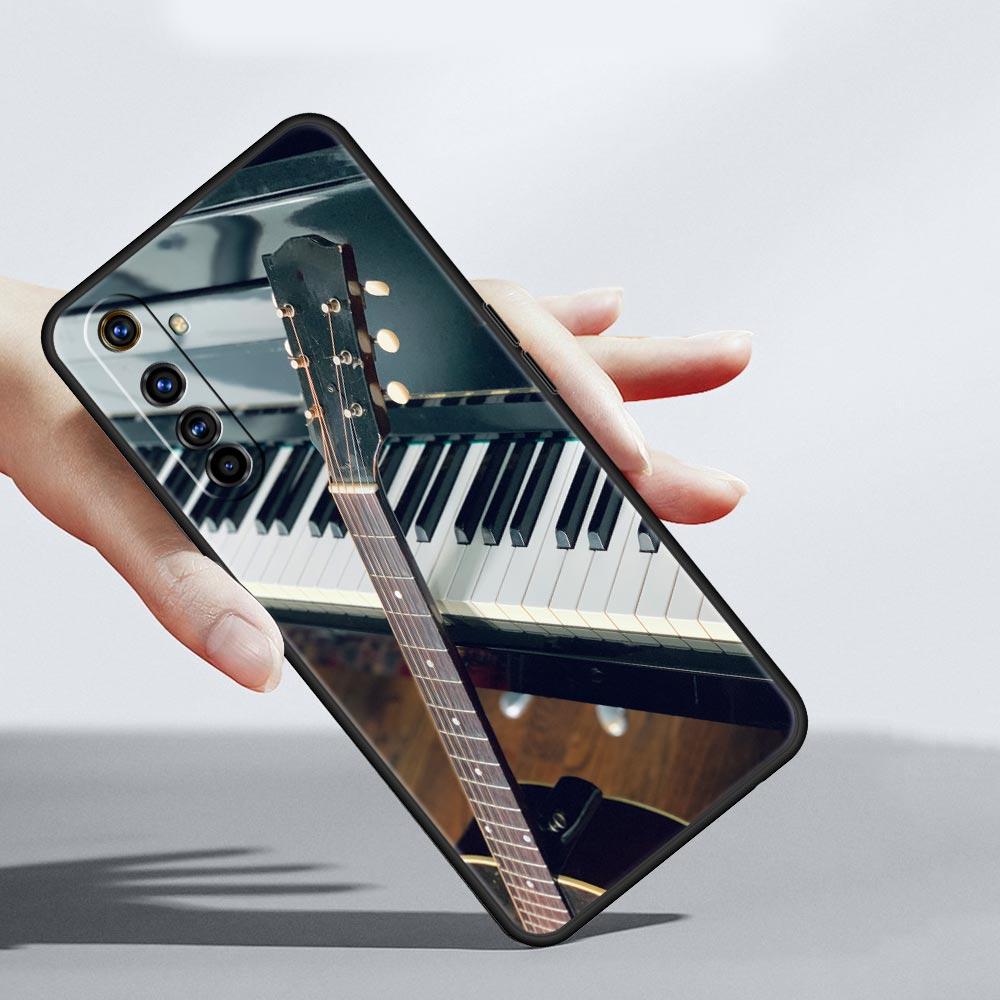 Music Instrument Guitar Piano Phone Case For Realme 10 9 8 5G 7 6 GT2 Pro Plus 9i 8i C21 C11 C25 C35 GT Neo 2 3 3T Soft Cover