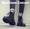 2024 new fashion all-match style high-top leather shoes comfortable wear-resistant daily casual style design walking shoes