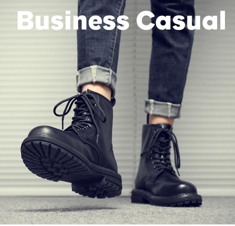 2024 new fashion all-match style high-top leather shoes comfortable wear-resistant daily casual style design walking shoes