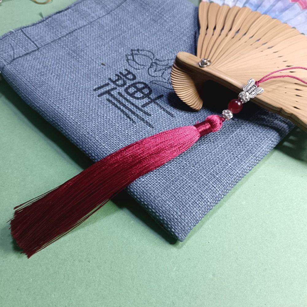 DIY Crafts Bookmark Tassels Lucky Phone Pendant Chain Keychain Tassel Car Keyring  Gift
