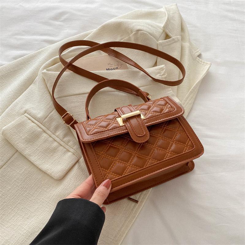 High Value Texture Niche Diamond Square Bag Summer Fashion Temperament Messenger Bag Shoulder Bag