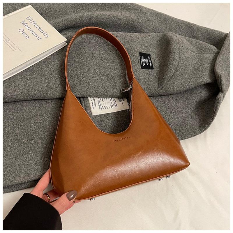 Premium texture niche solid color simple commute 2 new autumn and winter versatile shoulder underarm bag fashion handbag
