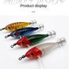 80mm Fishing Lure Noctilucent Artificial Artificial Squid Hook Jigs 5.7g Wood Noctilucent Squid Cuttlefish Jigs
