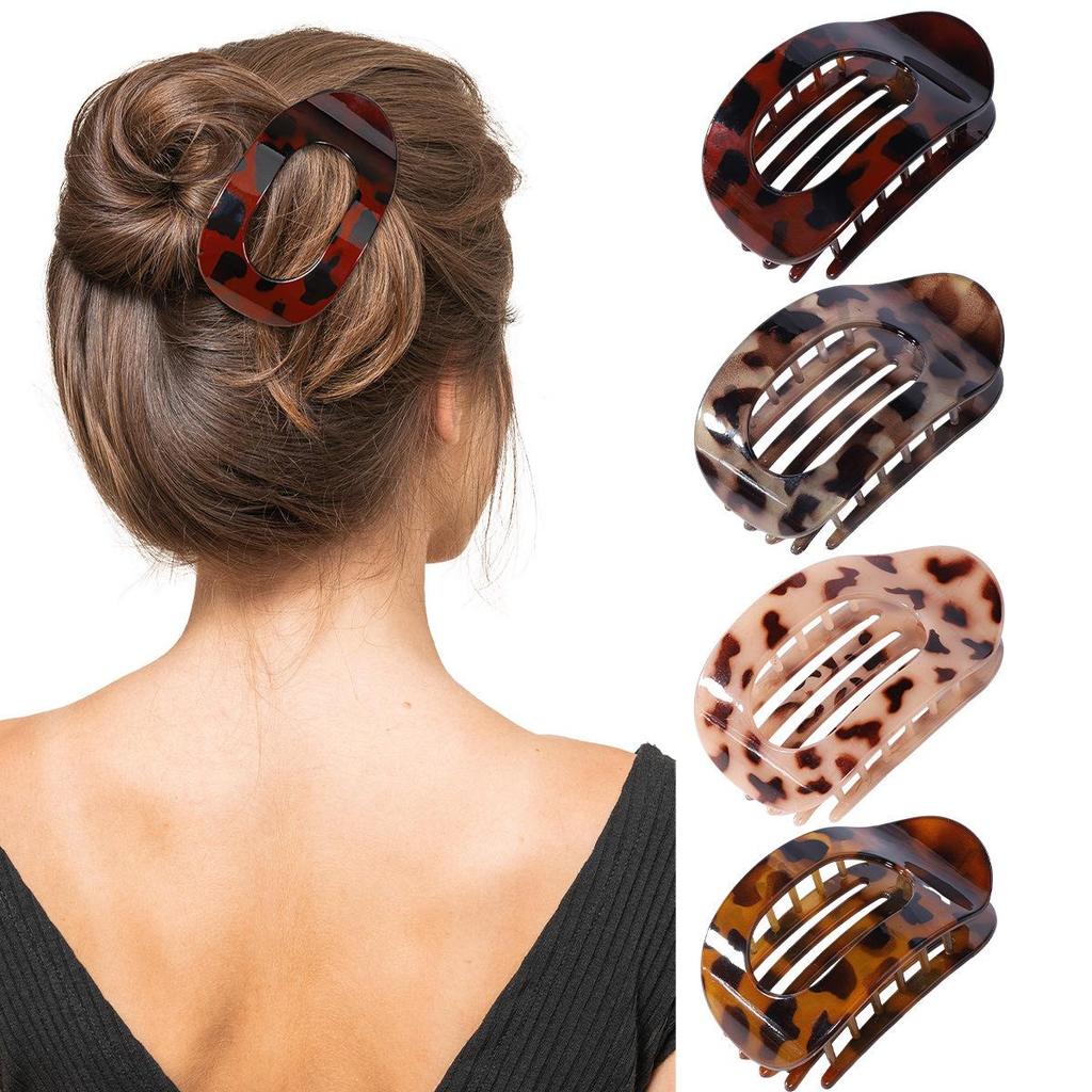 Curved Oval Updo Hair Claw - Temperament Shark Clip