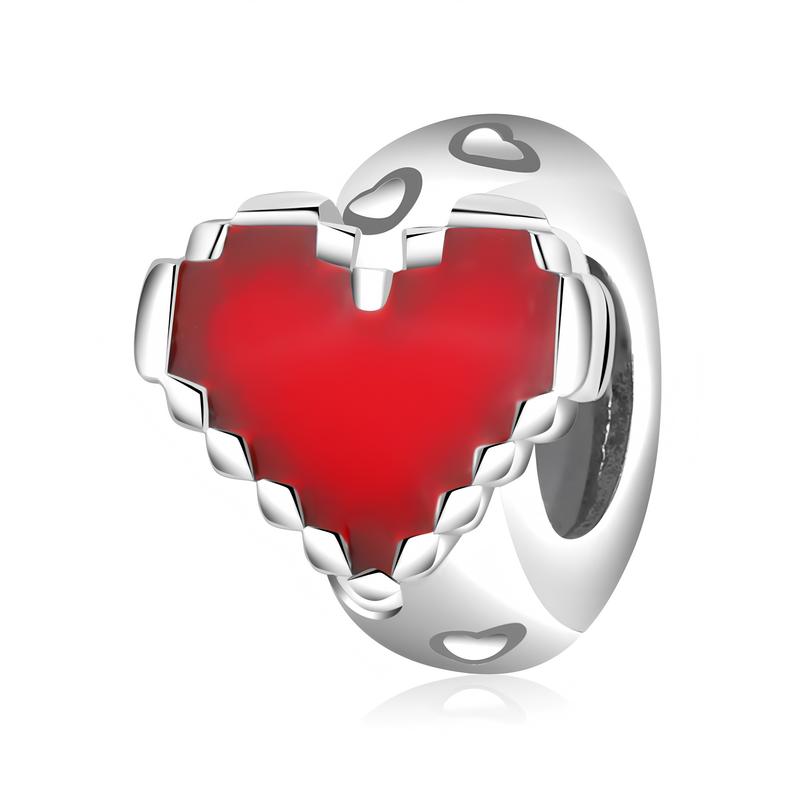 Charms Do Pandora Zawieszka Charms Stoper Czerwone Serduszko Srebro 925 Charmsy Trusky