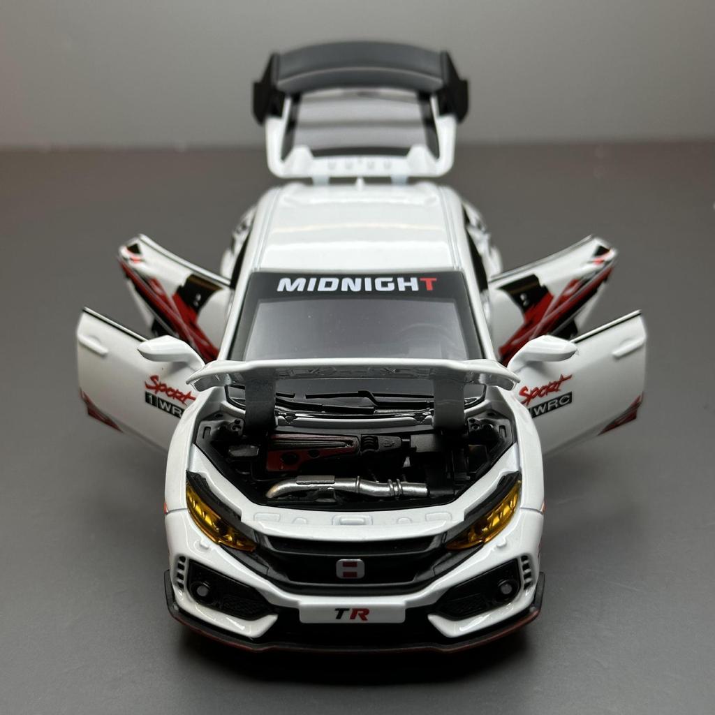 Maßstab 1/32 Honda Civic Type-R Super Modified Sportwagen Legierung Metall Diecast Modellauto Sammlung Modell Ornamente Geschenke für Freund