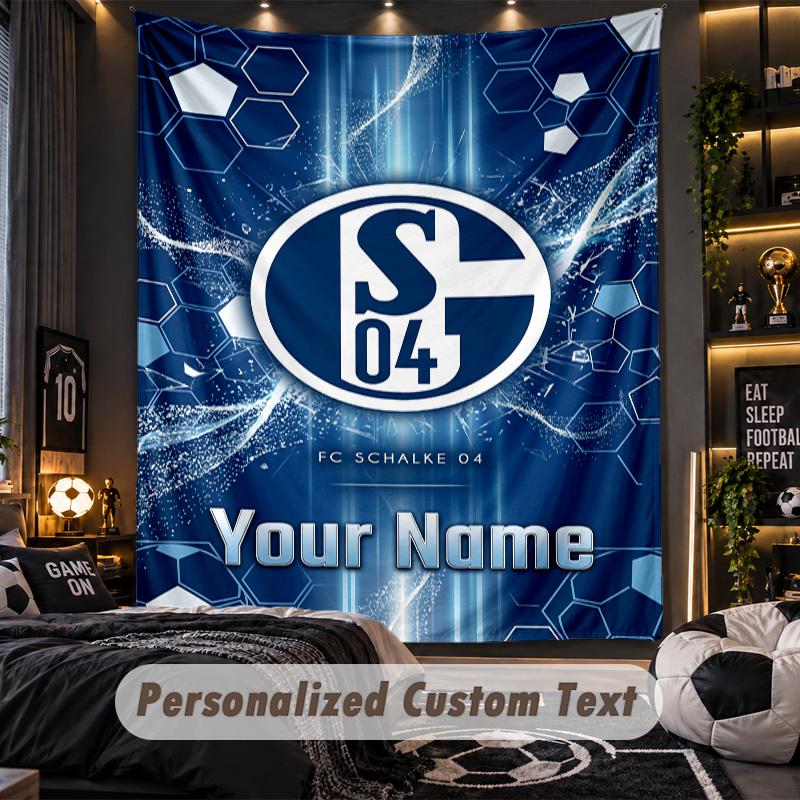 TapestrySchalke 04 FC Custom Name Text Personalized Wall Hanging Tapestry Home Wall Decor