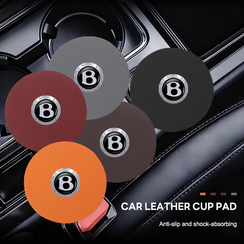 Suede Car Coaster Anti-slip Water Cup Heat Insulation Mat for New Bentley Flying Hurtling Spur Continental GT Bentayga Mulsanne
