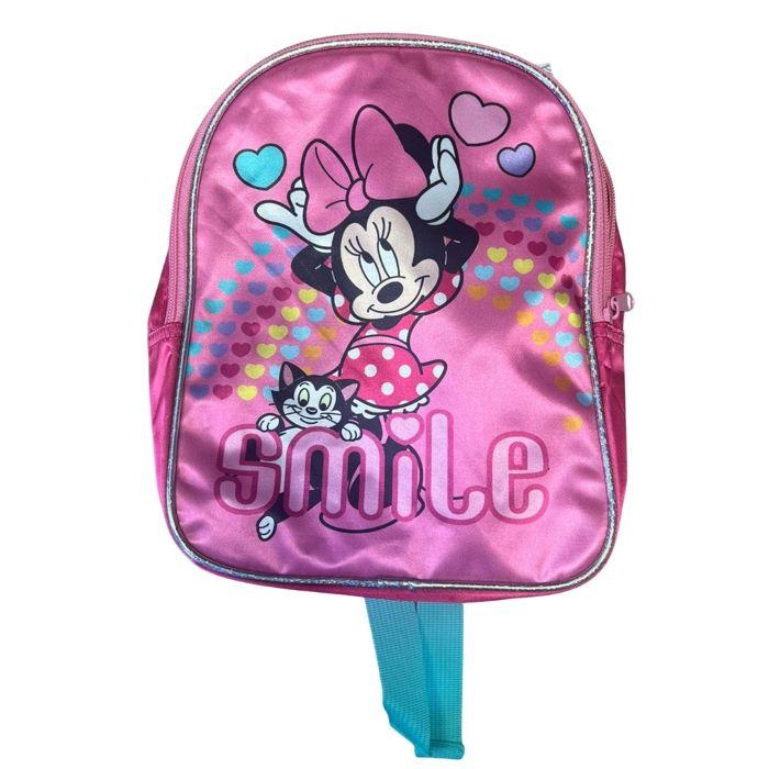 

Kindergarten Backpack - Minnie 25 cm - Pink and Blue - Adjustable Straps - Glitter Finish