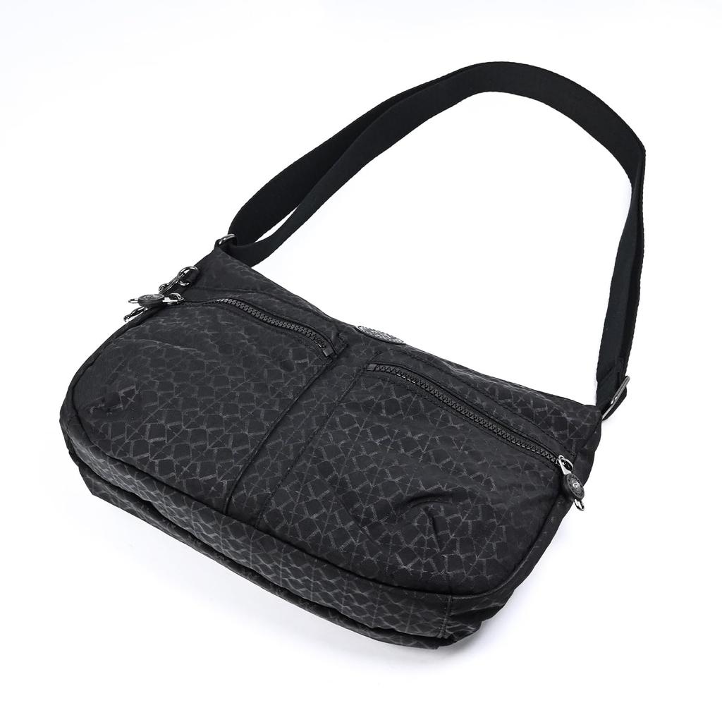Kipling Shoulder Bag IZELLAH Signature Embossed Black K12592K59 Women's [Item]