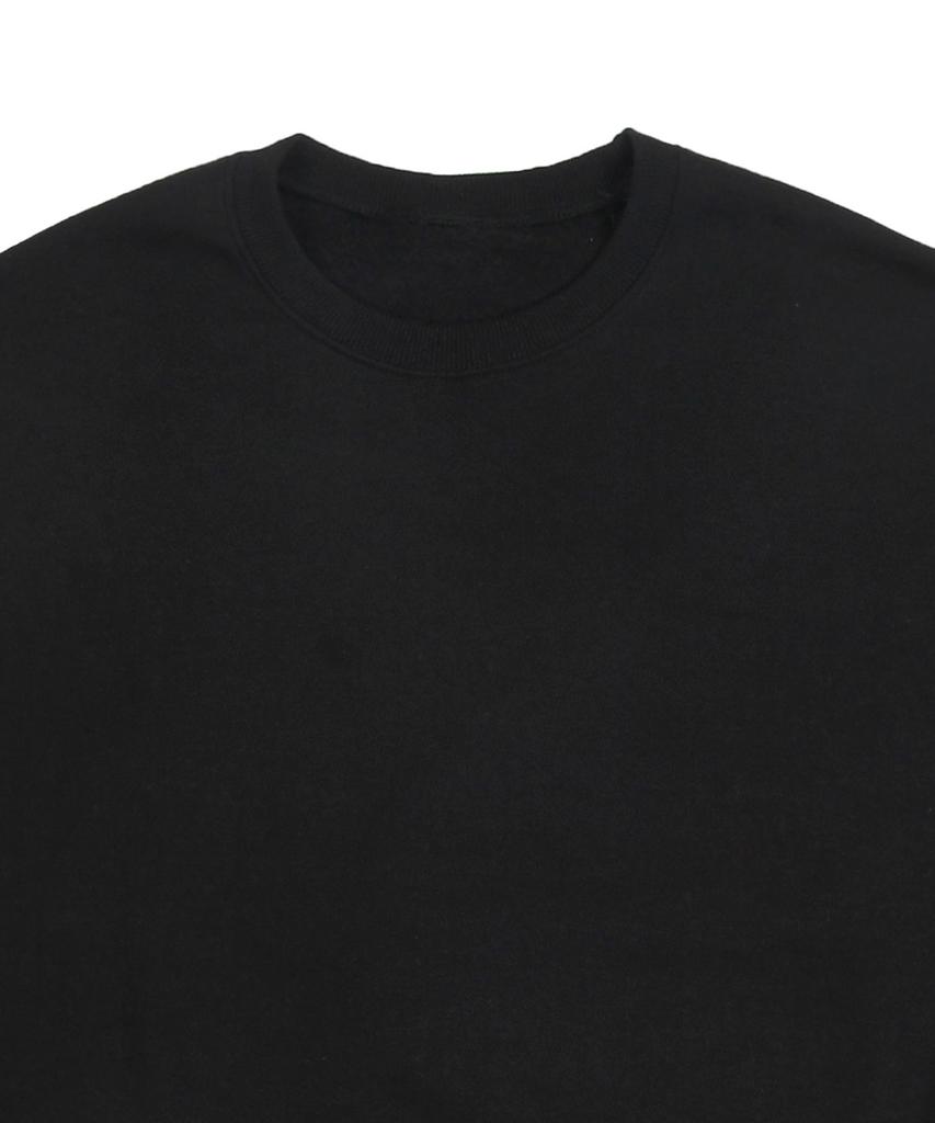 GRAVER [Unisex] Elbow Spray Heart Smile Sweatshirt_Black