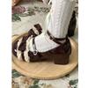 Sweet Bow Lolita Versatile Cute Sweet Cool Mary Round Head Single Shoes Leather Shoes Shallow Mouth 2025 New