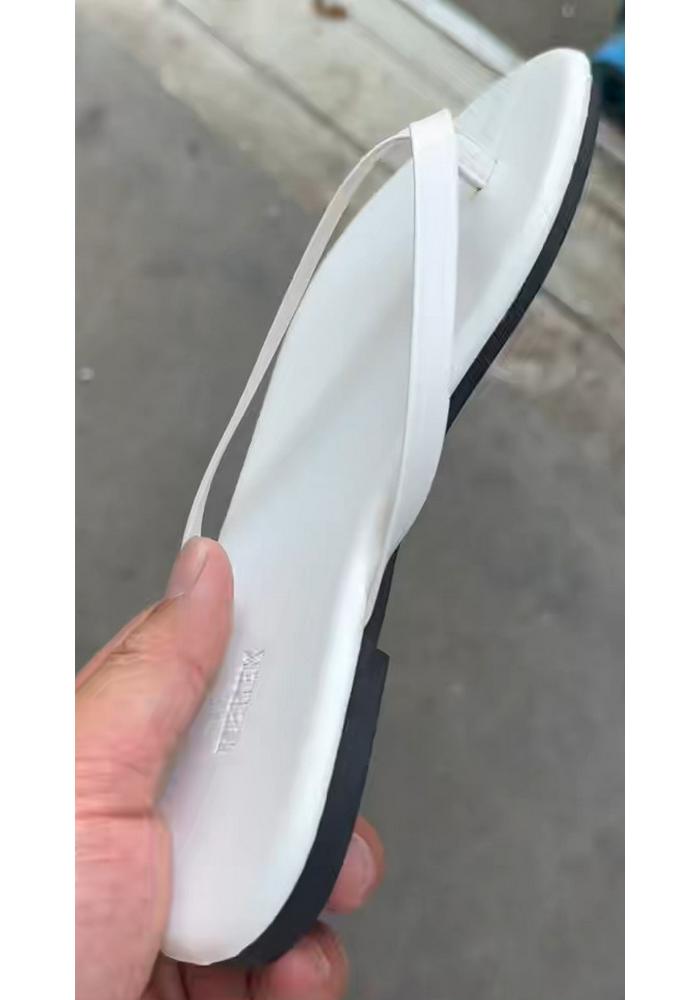 2026 Sommer Französische Flip-Flop Sandalen: Vielseitige, lässige Ballerinas für den Strand für Damen 38 weiß