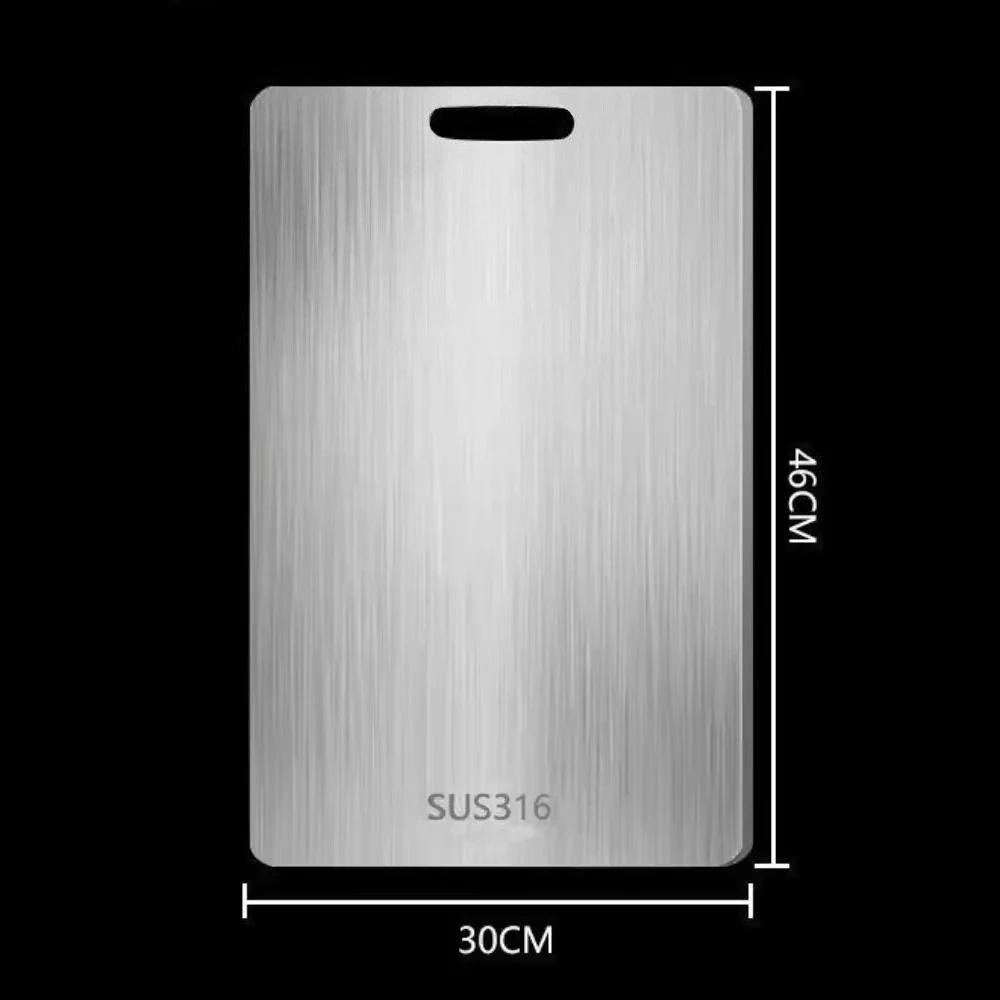 Stainless Steel Cutting Board, Antibacterial and Mildew Resistant, Household Cutting Board for Cutting Fruits and Vegetables