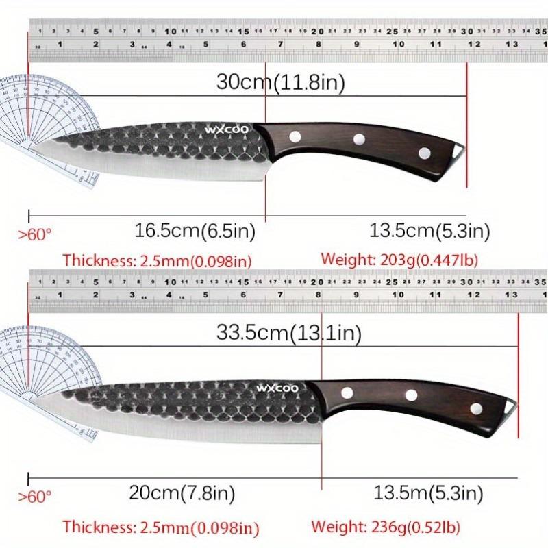 Stainless Steel Kitchen Chef Knife Set, Hand Forged Boning Knife Slicing Multipurpose Knife Kitchen Utility Butcher Cutting Paring Meat Cleavers
