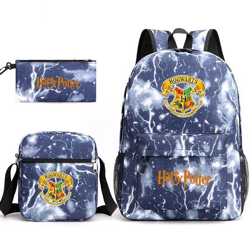 Harry Potter Academy Badge Harrypotter Backpack Student Schoolbag Shoulder Bag Pencil Case 3PCS Set
