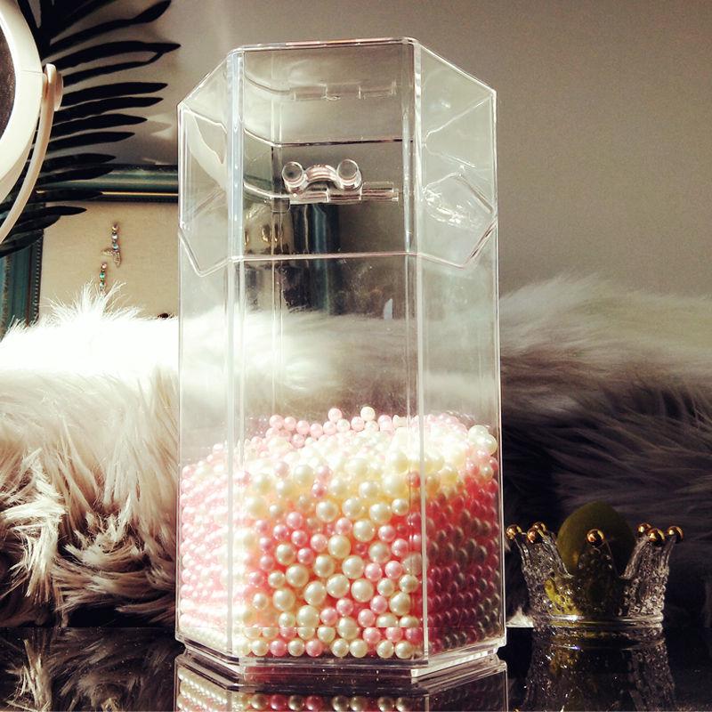 Make-up-Pinsel- und Lippenstift-Organizer aus Acryl mit Fächern - Aufbewahrungsröhre mit großem Fassungsvermögen