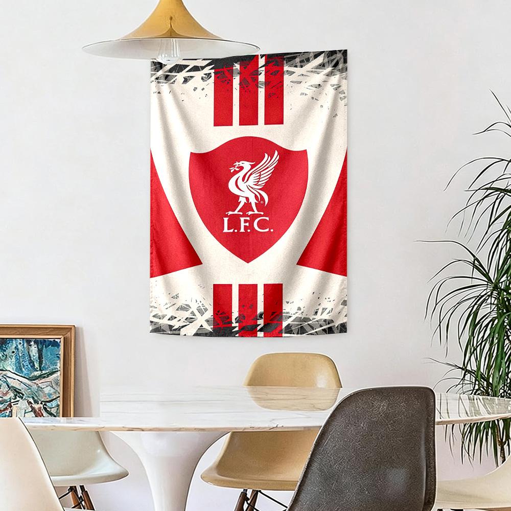 Liverpool Football Club Logo Wall Decor Tapestry Art For Pet Memorial Birthdaywedding Party Backdrop Family Gift