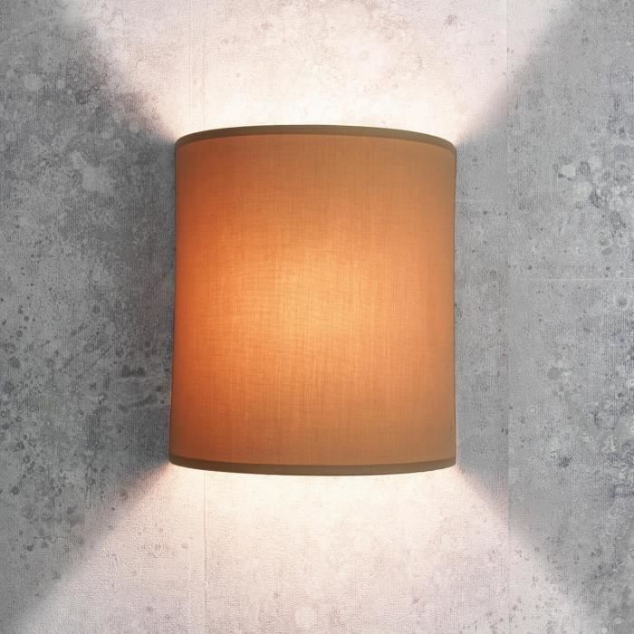 Applique Murale - Alice - Tissu Café - E27 - Design Contemporain