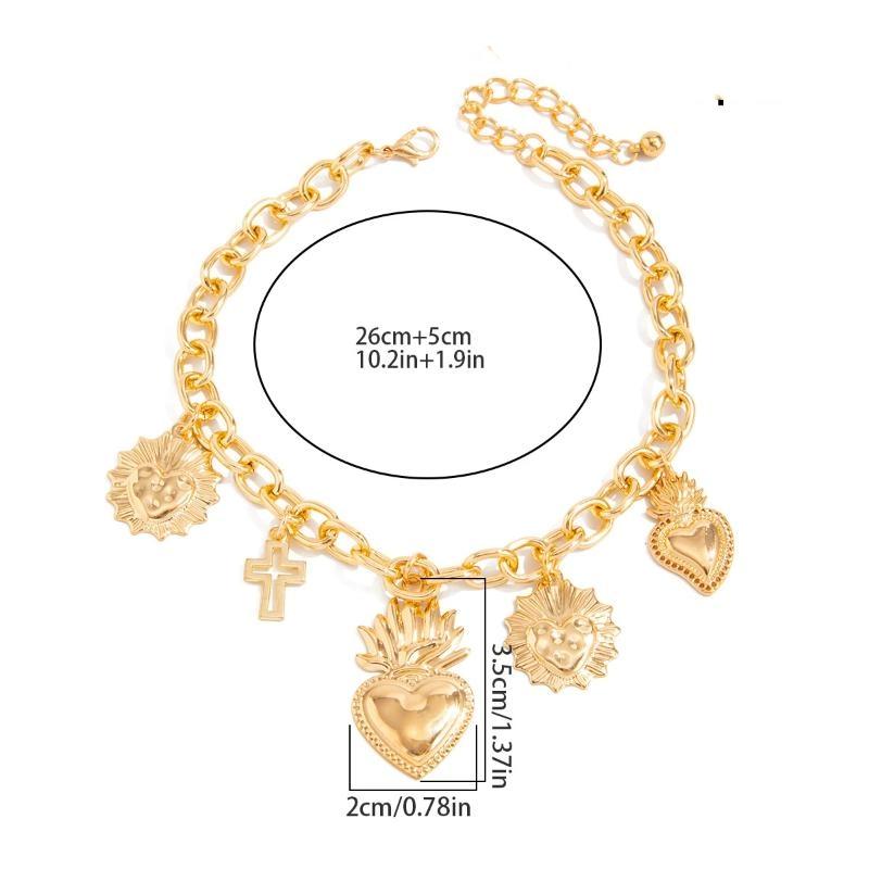 Personalized Metal Imitation Pearl Heart Chain  Foot Ankle Beach Party Jewelry For Women Girl Foot Bracelet Anklet Gifts
