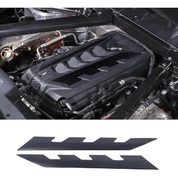 

Corvette C8 Engine Bay Panel Cover Trim,Engine Compartment Pull Bar Trim Strip Compatible with Corvette C8 Stingray 2020-2024+ Aluminum Engine Bay чёрный