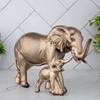 Elephant Statue for Good Luck Showpiece Home Decor Items for Living Room and Gifts (Golden)