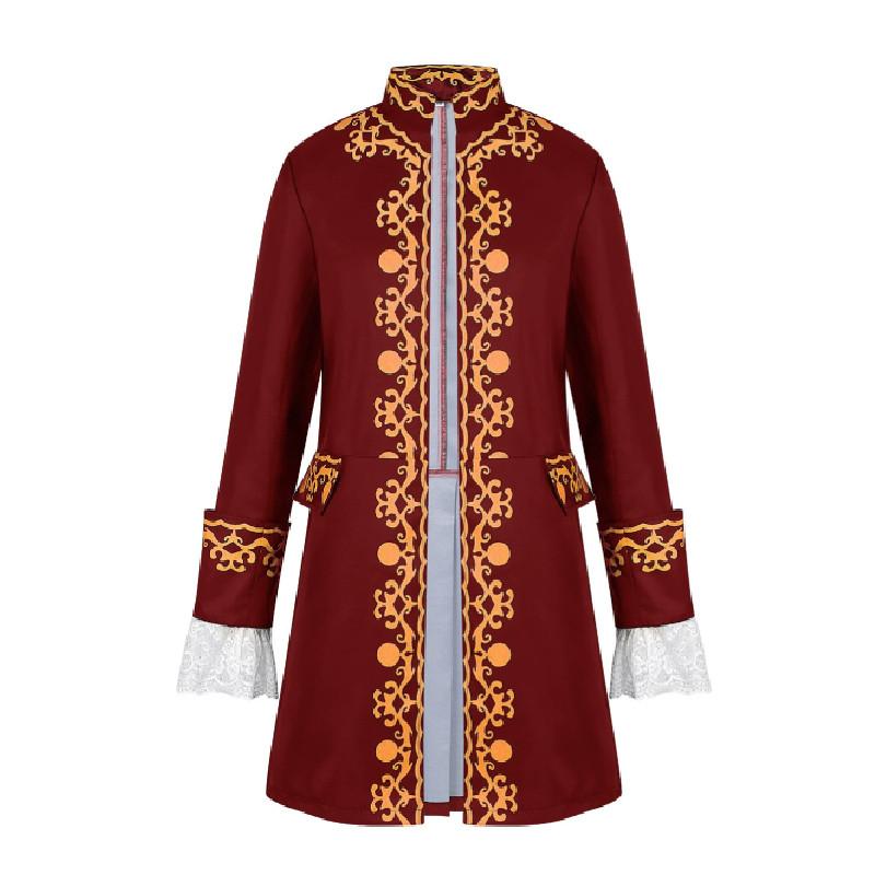 

Print Ages Middle Prince Cosplay Costume Coat Halloween Party Performance Stage 2XL красный