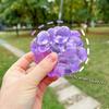 Transparent Gem Crunchy Stress Ball Asmr Squeeze Toy Colorful Crinkle Sound Fidget Toy Stress Relief Bubble Grape Ball For Adult