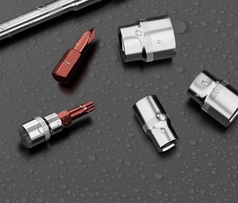 Multifunctional Car Repair Tool Set with Ratchet Socket Wrench